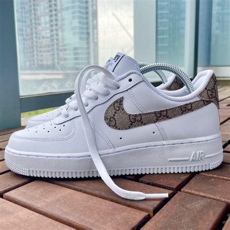 gucci nike af1 fabric